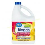 Great Value Cleaning Bleach, Lemon, 121 oz
