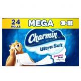 Charmin Ultra Soft Toilet Paper, 24 Mega Rolls