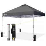 CROWN SHADES 10x10 Pop Up Canopy - Grid Grey