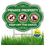 senther 2 PC No Pooping Dog No Soliciting 16