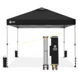 CROWN SHADES 10x10ft. Pop Up Canopy Tent, Black