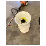 2 ct. white 4 lug rims for zero turn mower