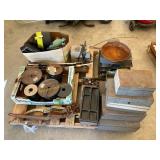 Small metal boxes, wire, chain binders