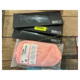 3Ct Black Neckties & Makeup Bag