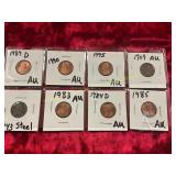 8ct Lincoln Cents Various Years