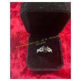 Fashionable Smoke Dark Gemstone Size 6 Ring