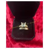 Ladies Stacked Golden Ring Size 6