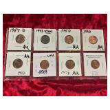 8ct Lincoln Cents Various Years