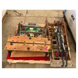 Ladder, work bench, stroller