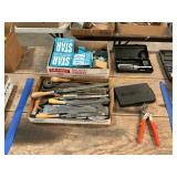 Hand files, screw drivers, bolts