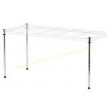 Whitmor Chrome 1-Tier Metal Shelving 30x15x14