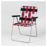 Webstrap Folding Patio Chair Red - Essentials