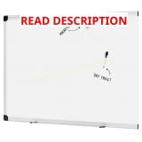 $110 47"W x 35"H Amazon Basics Magnetic Whiteboard