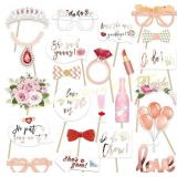 3 Ct. Ronwace Rose Gold Bridal Booth Props 23pc