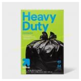 Up&Up Heavy-Duty 45gal Flap-Tie Bags, 24ct