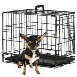 BestPet 2-Door, 18-Inch Metal Dog Crate, Black