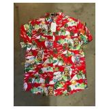 SIZE L MENS SSLR Xmas Hawaiian Shirt