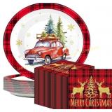 Yiyiring Christmas Plates & Napkins Set, 150