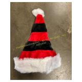 2ct Red & Black Santa Hat & Knee High Elf Socks