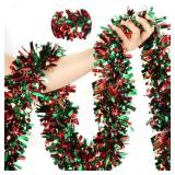 Box of SURCVIO 50ft. Christmas Tinsel Garlands