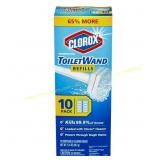 10pk Clorox No Scent Toilet Wand Refills 1.74 oz