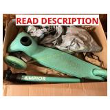 Campior 3-Wheel Mini Scooter, Teal (Broken Handle)