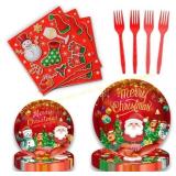Christmas Party Supplies 50Pcs Dinnerware Set