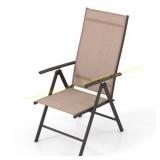 Costway Patio Folding Chair, Brown