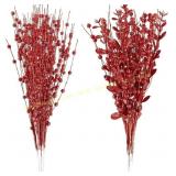 2 Ct. CristBest 24-Pack Christmas Tree Picks, Red