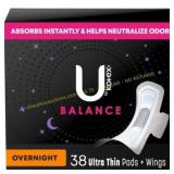 Kotex Balance Ultra-Thin Overnight Pads