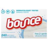 Bounce Free & Gentle Dryer Sheets 240 sheet