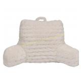 BTS Faux Fur Backrest/Reading Pillow, Ivory