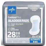 6ct Medline ContourPlus Bladder Pad 8x17, 28