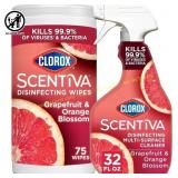 3ct Scentiva Clorox Cleaner Wipes only 75ct