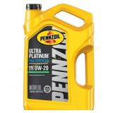 5 QT Pennzoil Ultra Platinum 0W-20 Motor Oil, 5 Qt