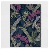 Threshold 5x7 Palm & Banana Tropical Rug, Navy