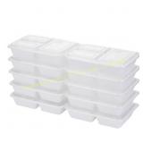 10 Pack GoodCook MealPrep 3-Compartment Containers