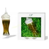 North Star Beer Pint Ornament - 2x5" glass