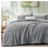 Frye 3 piece faux fur comforter set king