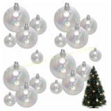 3ct Iridescent Clear Fillable Ornaments (18Pcs)