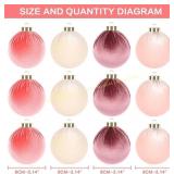 Super Velvet Christmas Balls 3.14in, 12pcs