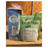 Fresh Wave Odor Remove Packs& Glade Spray Holder