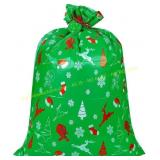 4ct CubesLand XL Santa Gift Bags, 44"x36" with Tie