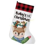 Muktoujaumai Newborn Baby Boy Christmas Stocking