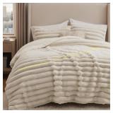 Frye King 3 piece faux fur comforter set king