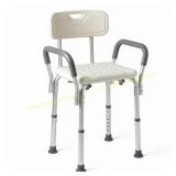 Medline Bath Bench with Back and Padded Arms