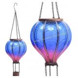 Solar Hot Air Balloon Lantern, Blue Flicker