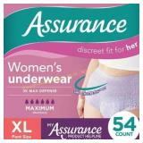 XL Assurance Women s Incontinence Underwear XL