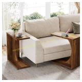 Kerlin 2PCS Rustic C-Shaped End Table