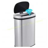13 Gal Stainless Steel Motion-Sensor Trash Can